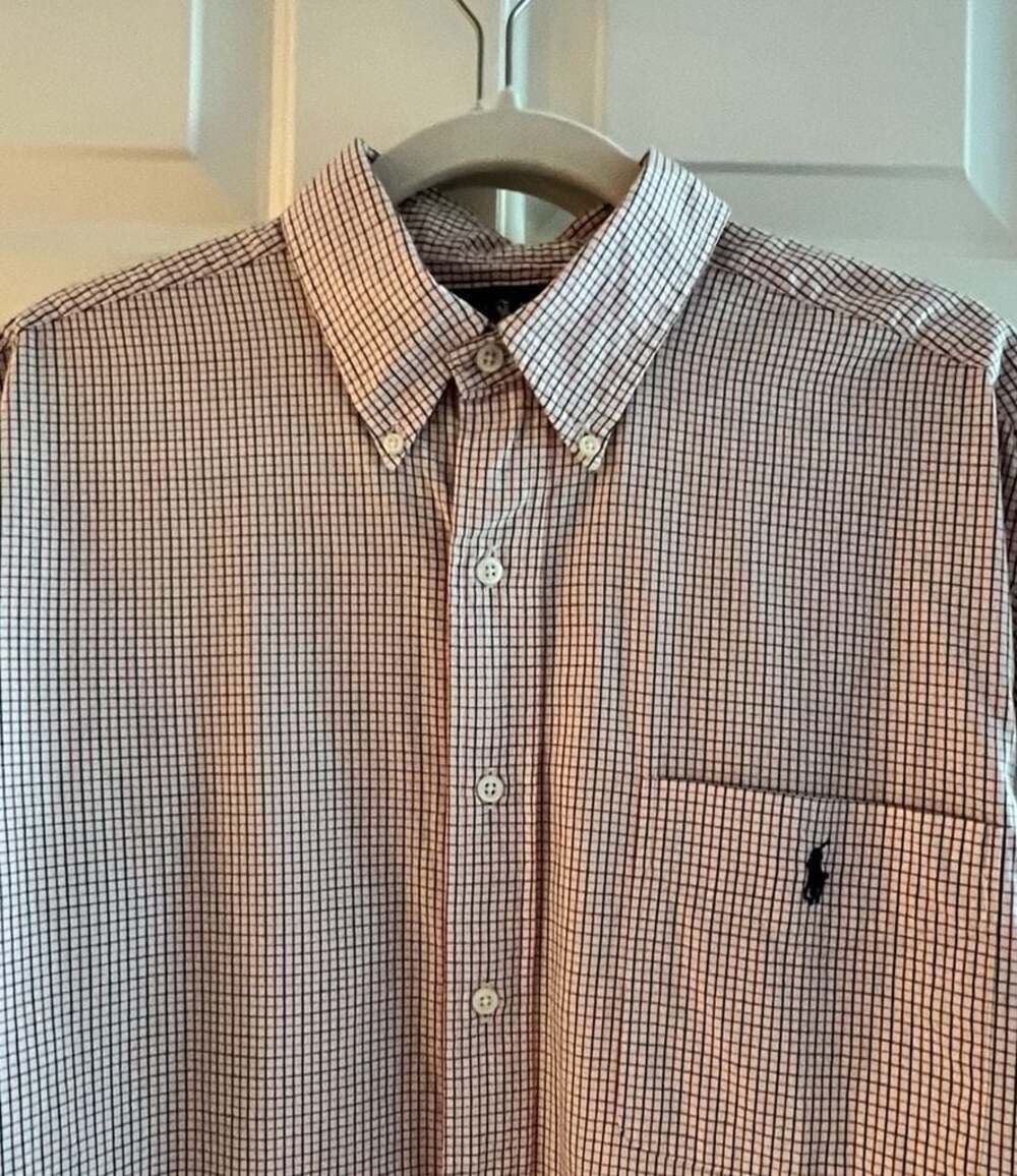 Polo Ralph Lauren Yarmouth Red and Navy Tattersall Check Button Down Shirt